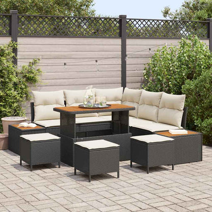 Tuinbankenset Met Kussen Met Opslag 8 Pcs Poly Riet