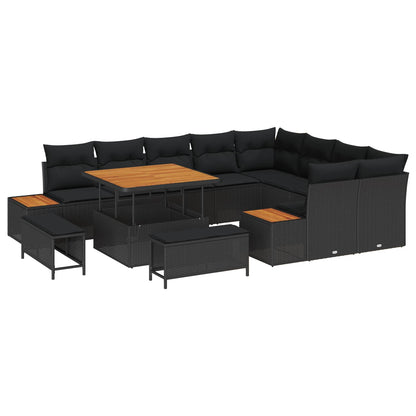 Tuinbankenset Met Kussen Met Opslag 12 Pcs Poly Riet