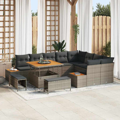 Tuinbankenset Met Kussen Met Opslag 12 Pcs Poly Riet