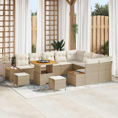 Tuinbankenset Met Kussen Met Opslag 12 Pcs Poly Riet