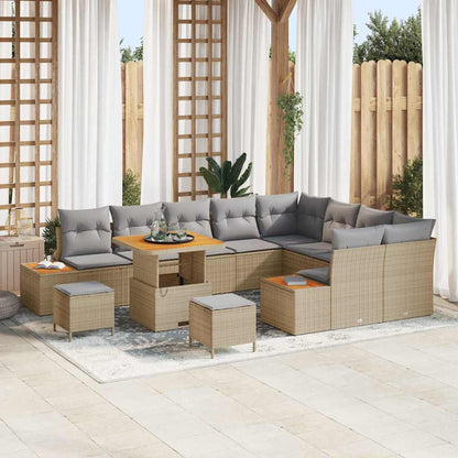Tuinbankenset Met Kussen Met Opslag 12 Pcs Poly Riet