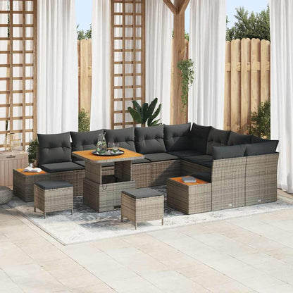 Tuinbankenset Met Kussen Met Opslag 12 Pcs Poly Riet