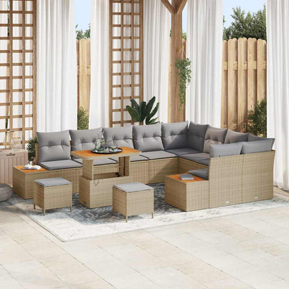 Tuinbankenset Met Kussen Met Opslag 12 Pcs Poly Riet