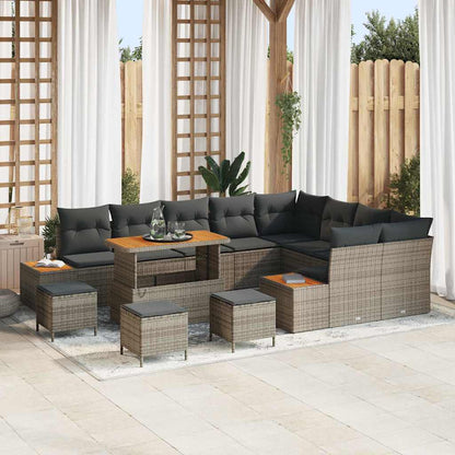 Tuinbankenset Met Kussen Met Opslag 12 Pcs Poly Riet