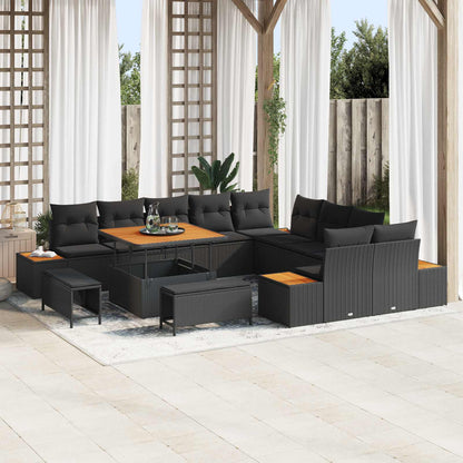 Tuinbankenset Met Kussen Met Opslag 13 Pcs Poly Riet