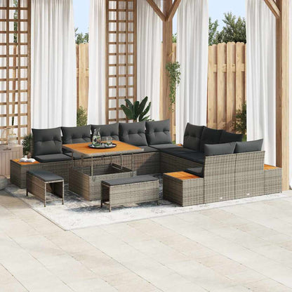 Tuinbankenset Met Kussen Met Opslag 13 Pcs Poly Riet
