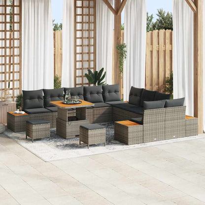 Tuinbankenset Met Kussen Met Opslag 13 Pcs Poly Riet
