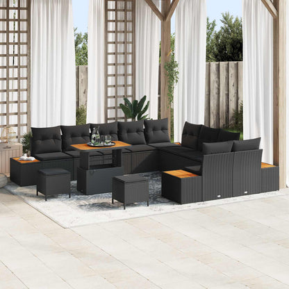 Tuinbankenset Met Kussen Met Opslag 13 Pcs Poly Riet
