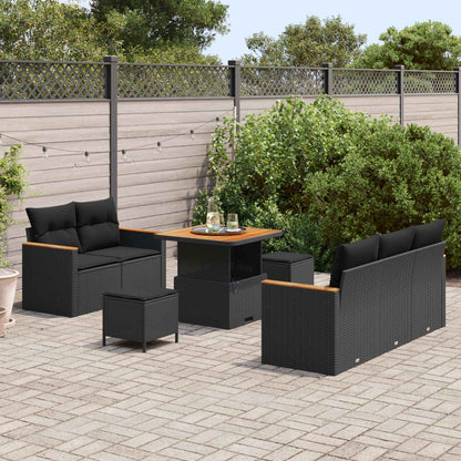 Tuinbankenset Met Kussen 10 Pcs Poly Rattan