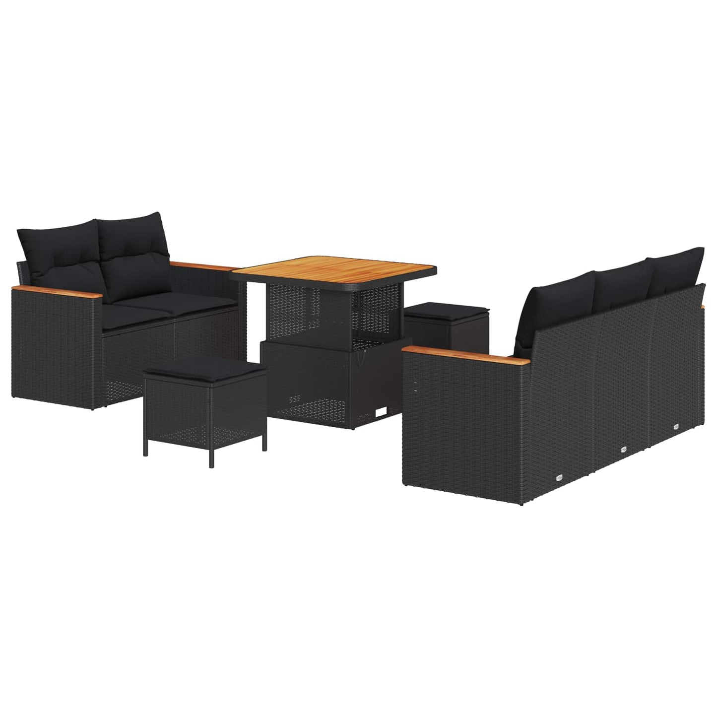 Tuinbankenset Met Kussen 10 Pcs Poly Rattan