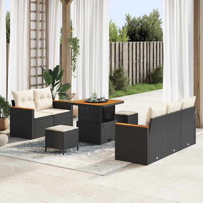 Tuinbankenset Met Kussen 10 Pcs Poly Rattan