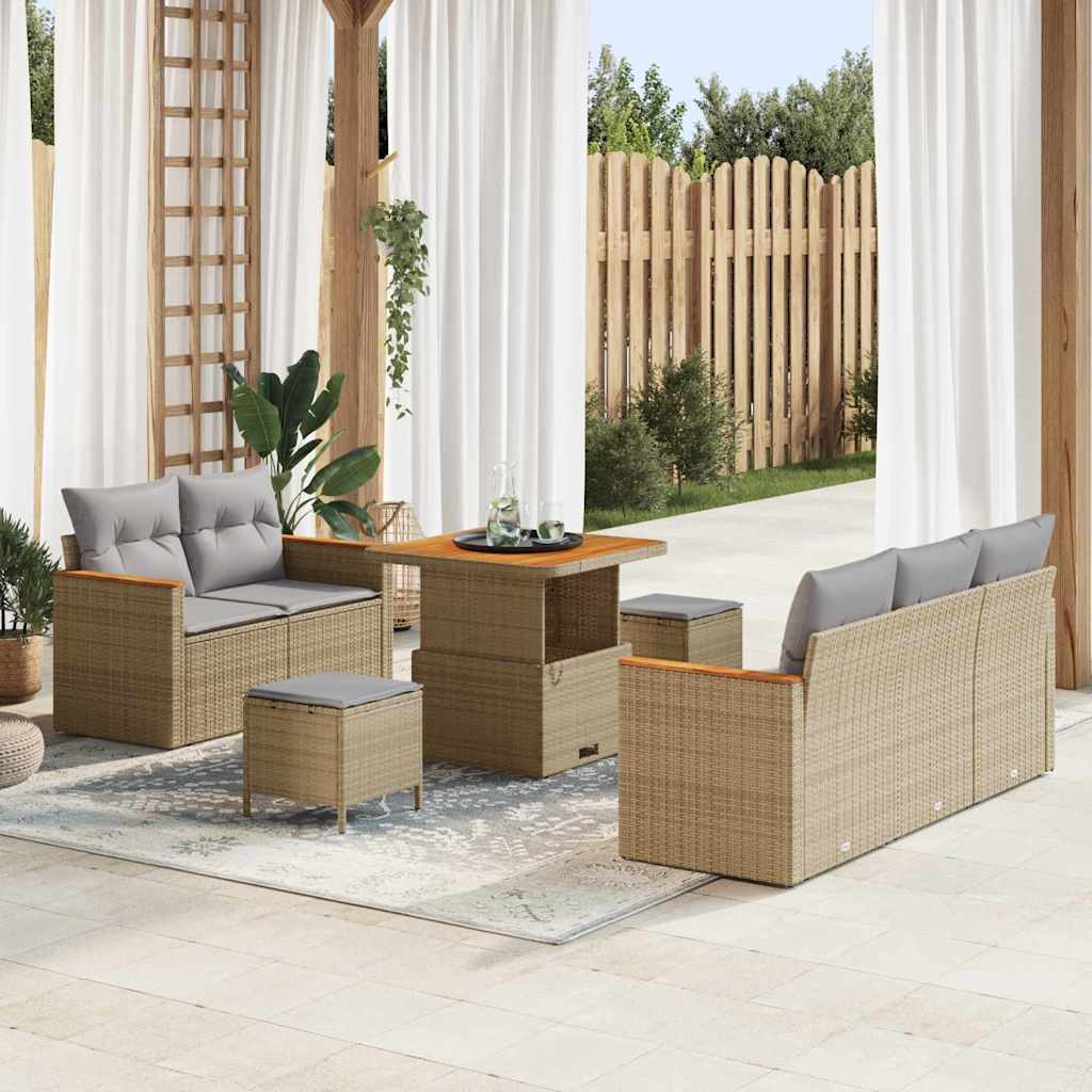 Tuinbankenset Met Kussen 10 Pcs Poly Rattan