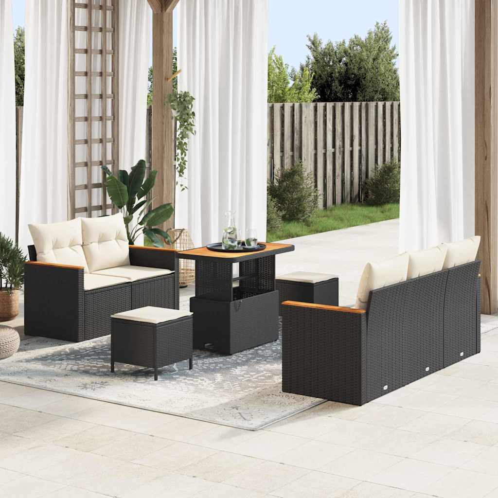 Tuinbankenset Met Kussen 10 Pcs Poly Rattan