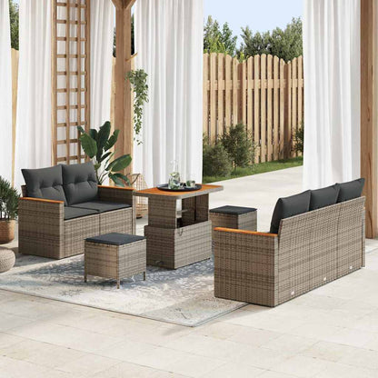 Tuinbankenset Met Kussen 10 Pcs Poly Rattan