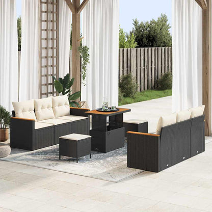 Tuinbankenset Met Kussen 11 Pcs Poly Rattan