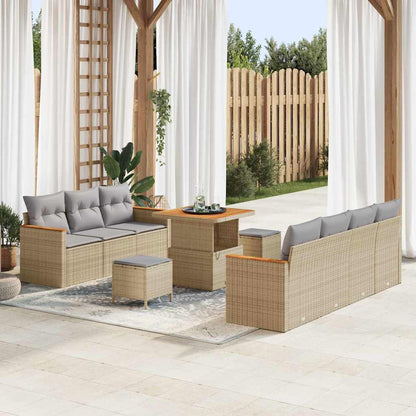 Tuinbankenset Met Kussen 14 Pcs Poly Rattan