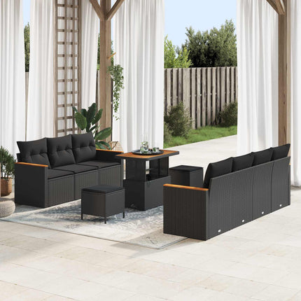 Tuinbankenset Met Kussen 14 Pcs En Crème Poly Rattan