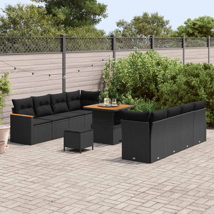 Tuinbankenset Met Kussen 12 Pcs Poly Rattan