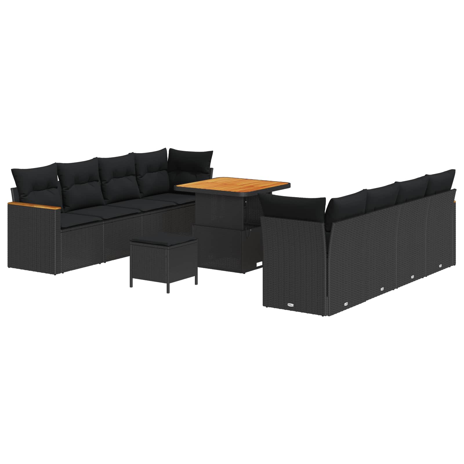 Tuinbankenset Met Kussen 12 Pcs Poly Rattan