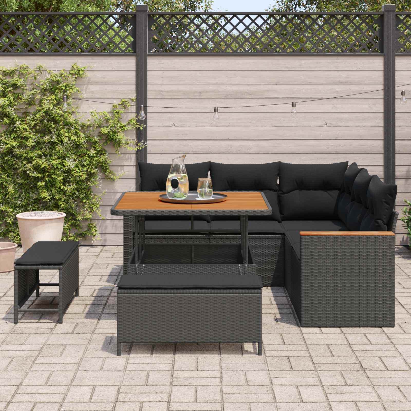 Tuin Sofa Set Met Kussen 8 Pcs Poly Riet