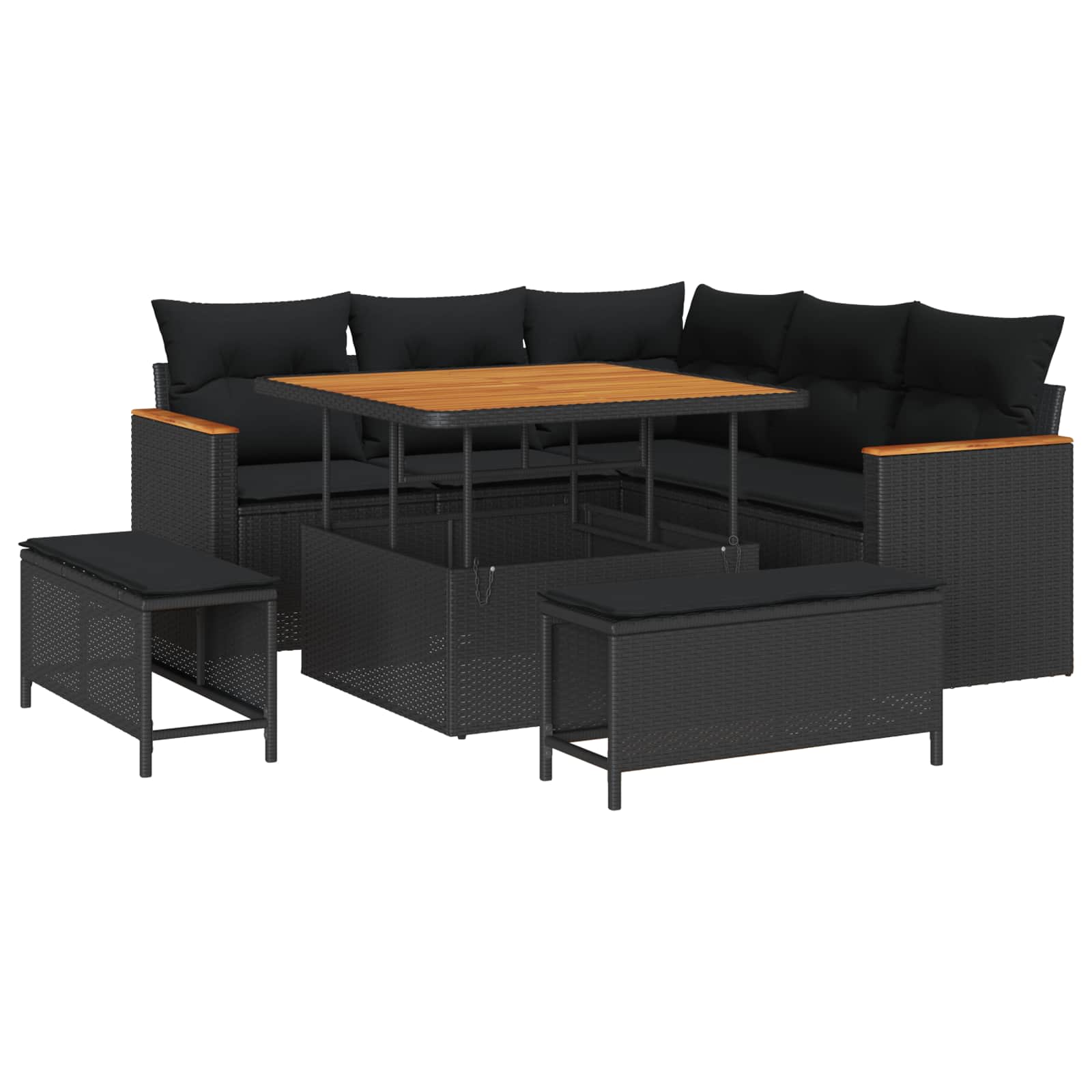 Tuin Sofa Set Met Kussen 8 Pcs Poly Riet
