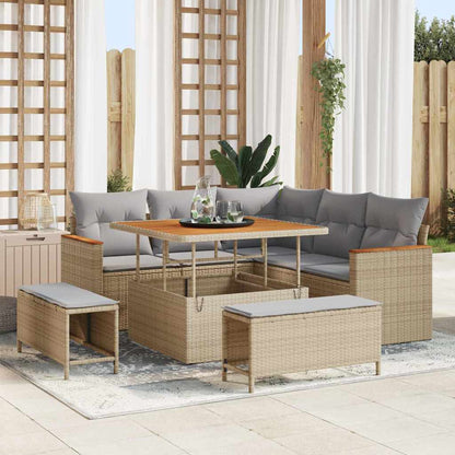 Tuin Sofa Set Met Kussen 8 Pcs Poly Riet