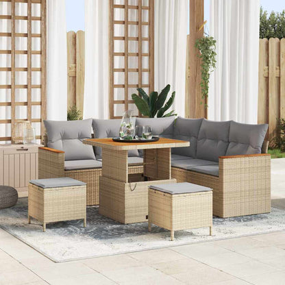 Tuin Sofa Set Met Kussen 8 Pcs Poly Riet