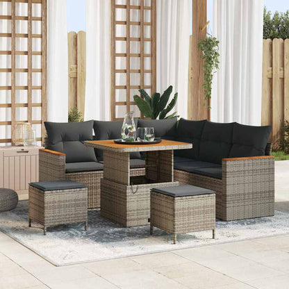 Tuin Sofa Set Met Kussen 8 Pcs Poly Riet