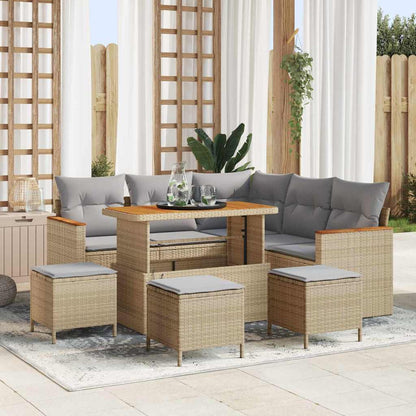 Tuin Sofa Set Met Kussen 8 Pcs Poly Riet