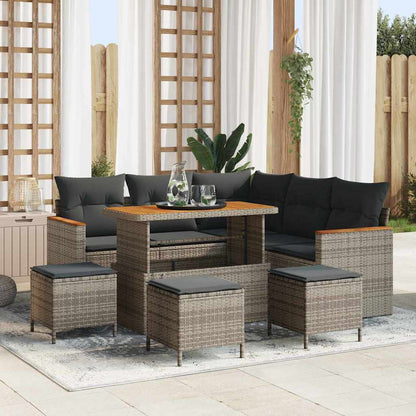Tuin Sofa Set Met Kussen 8 Pcs Poly Riet
