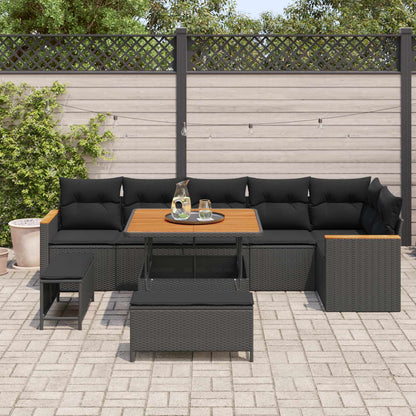Tuin Sofa Set Met Kussen 9 Pcs Poly Riet