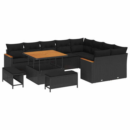 Tuin Sofa Set Met Kussen Met Opslag 12 Pcs Poly Rattan