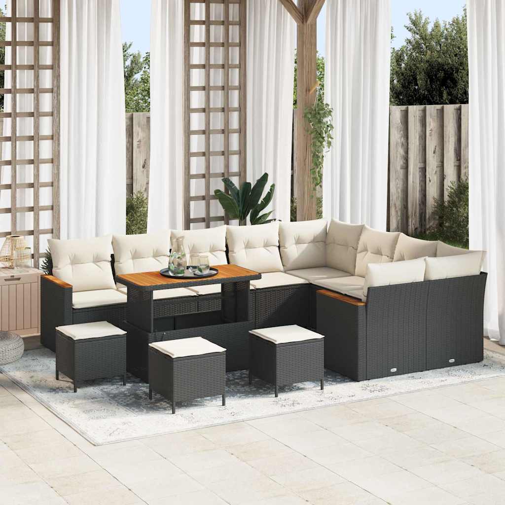 Tuin Sofa Set Met Kussen Met Opslag 12 Pcs Poly Rattan