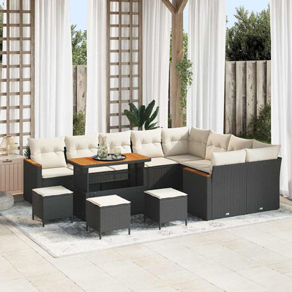 Tuin Sofa Set Met Kussen Met Opslag 12 Pcs Poly Rattan