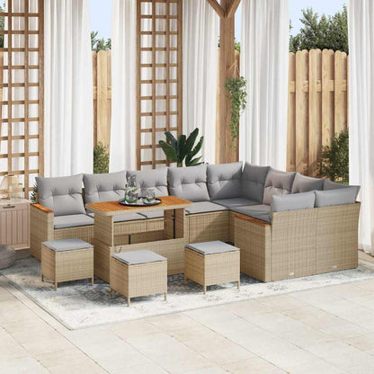 Tuin Sofa Set Met Kussen Met Opslag 12 Pcs Poly Rattan