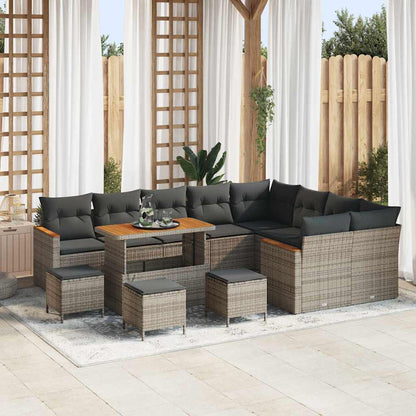 Tuin Sofa Set Met Kussen Met Opslag 12 Pcs Poly Rattan