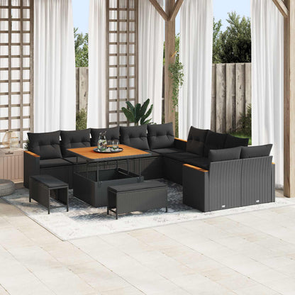 Tuinbankenset Met Kussen 13 Pcs Poly Rattan