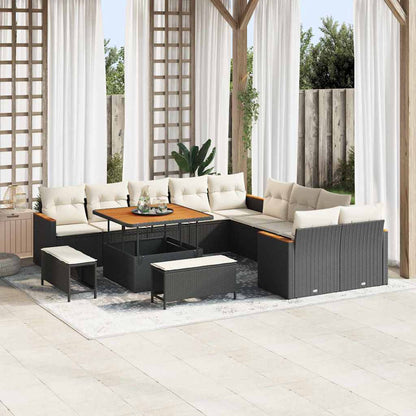 Tuinbankenset Met Kussen 13 Pcs Poly Rattan