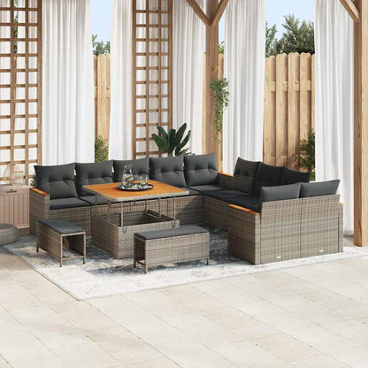 Tuinbankenset Met Kussen 13 Pcs Poly Rattan