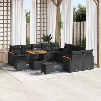 Tuinbankenset Met Kussen 13 Pcs Poly Rattan