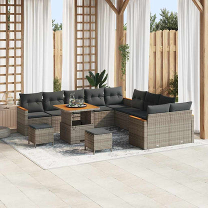 Tuinbankenset Met Kussen 13 Pcs Poly Rattan