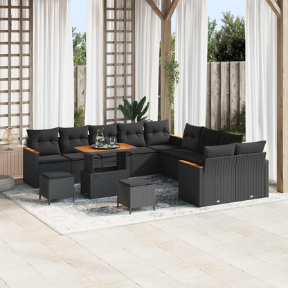 Tuinbankenset Met Kussen 13 Pcs Poly Rattan