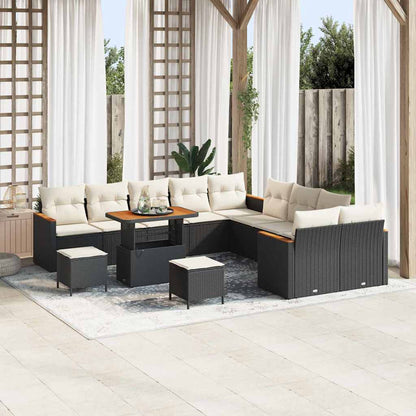 Tuinbankenset Met Kussen 13 Pcs Poly Rattan