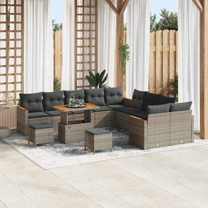 Tuinbankenset Met Kussen 13 Pcs Poly Rattan