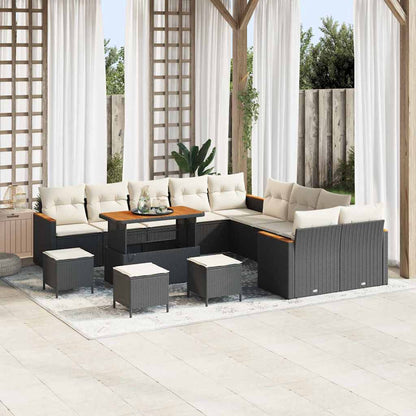 Tuinbankenset Met Kussen 13 Pcs Poly Rattan