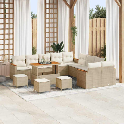 Tuinbankenset Met Kussen 13 Pcs Poly Rattan