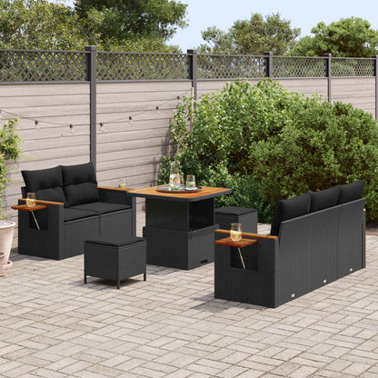Tuinbankenset Met Kussen 10 Pcs Poly Rattan