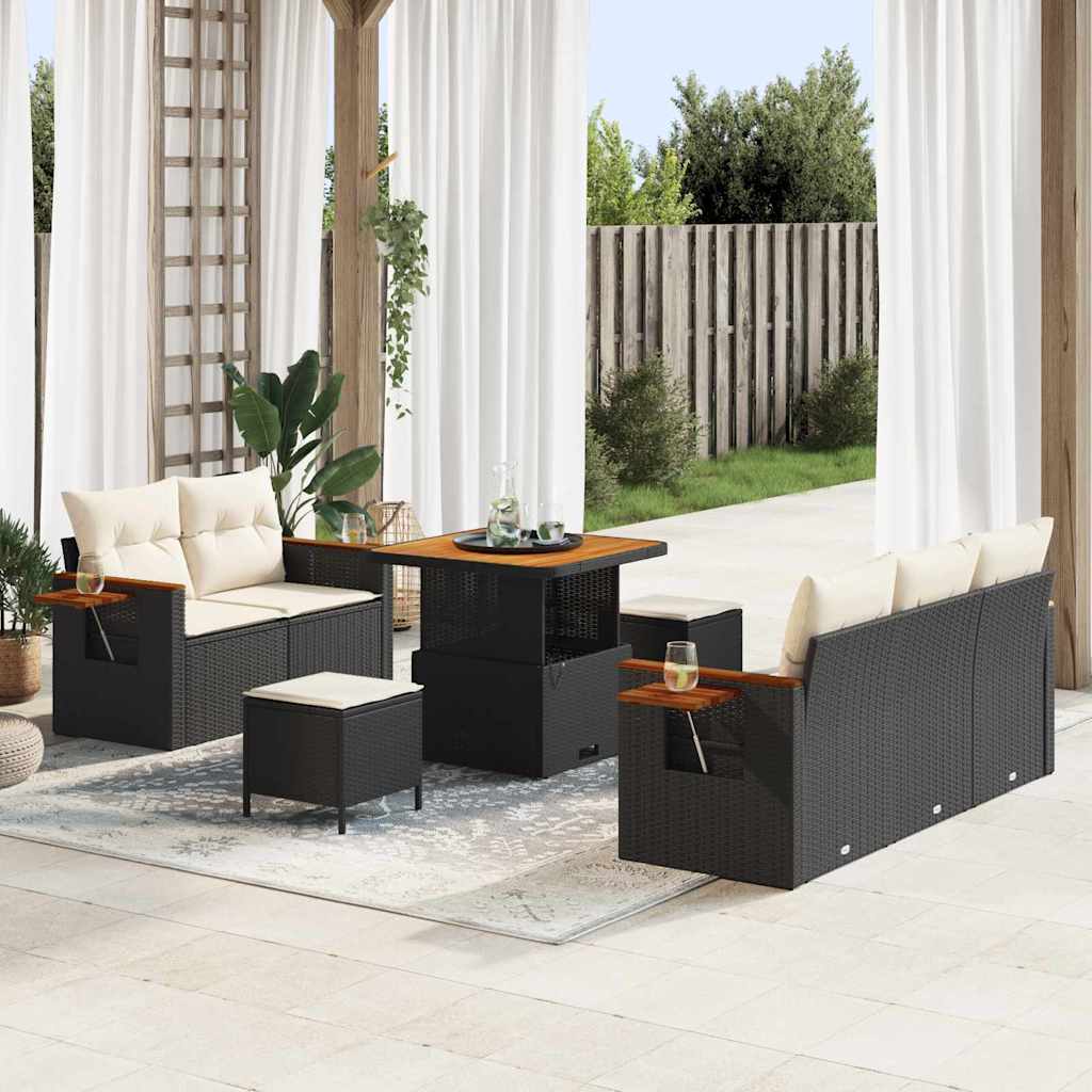 Tuinbankenset Met Kussen 10 Pcs Poly Rattan