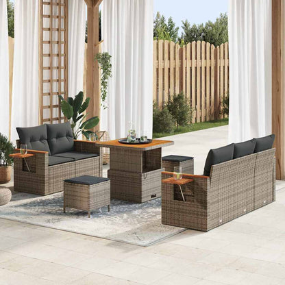 Tuinbankenset Met Kussen 10 Pcs Poly Rattan
