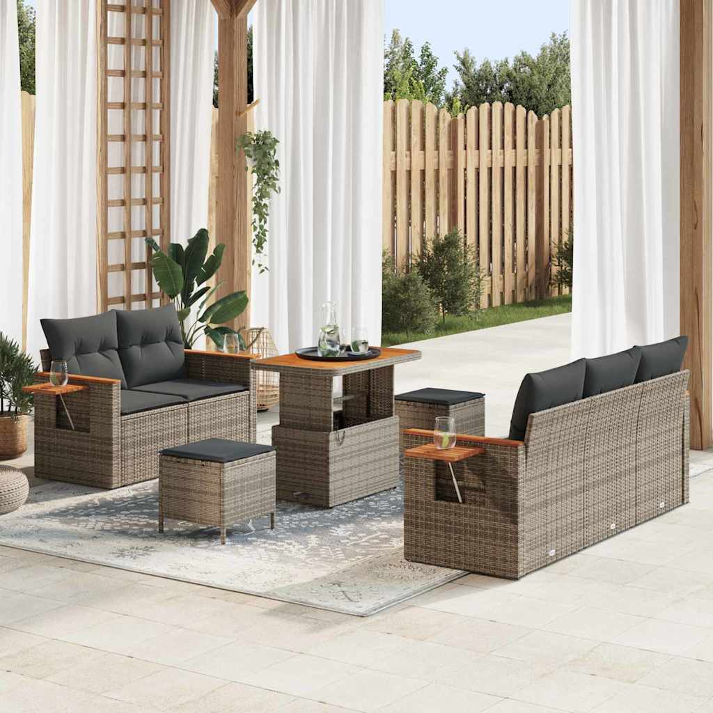 Tuinbankenset Met Kussen 10 Pcs Poly Rattan